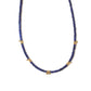 18 KT Gold Coiled Lapis Necklace