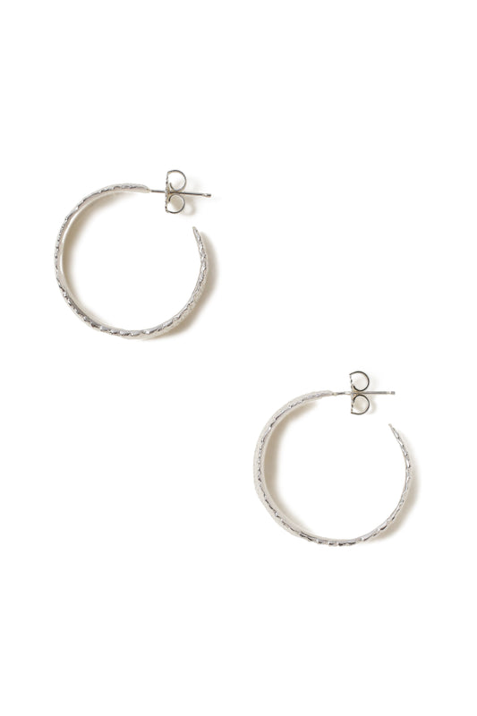Sage Leaf Large Hoop Earrings