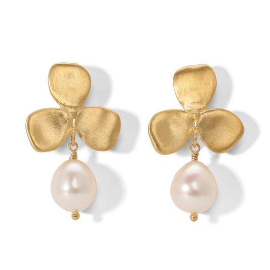 Violet Drop Earring with Freshwater Pearl
