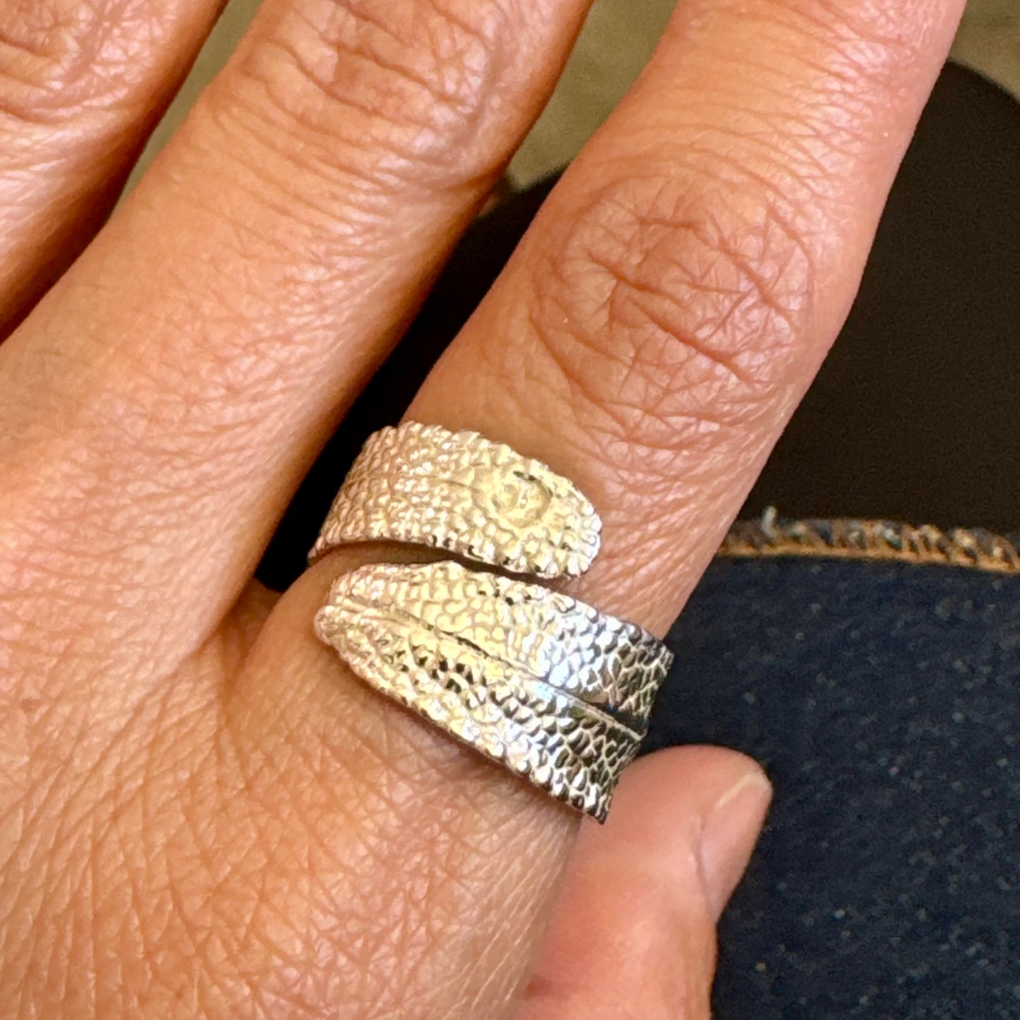 Sage Leaf Bypass Ring